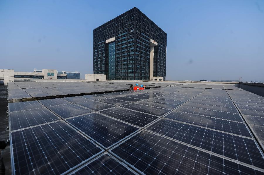 （科技）（1）浙江湖州：屋顶太阳能发电站正式并网发电