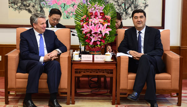 努尔·白克力会见壳牌集团首席执行官
