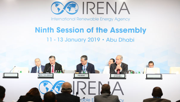 国际可再生能源署第九次全体大会召开 李凡荣作为大会主席出席并主持会议